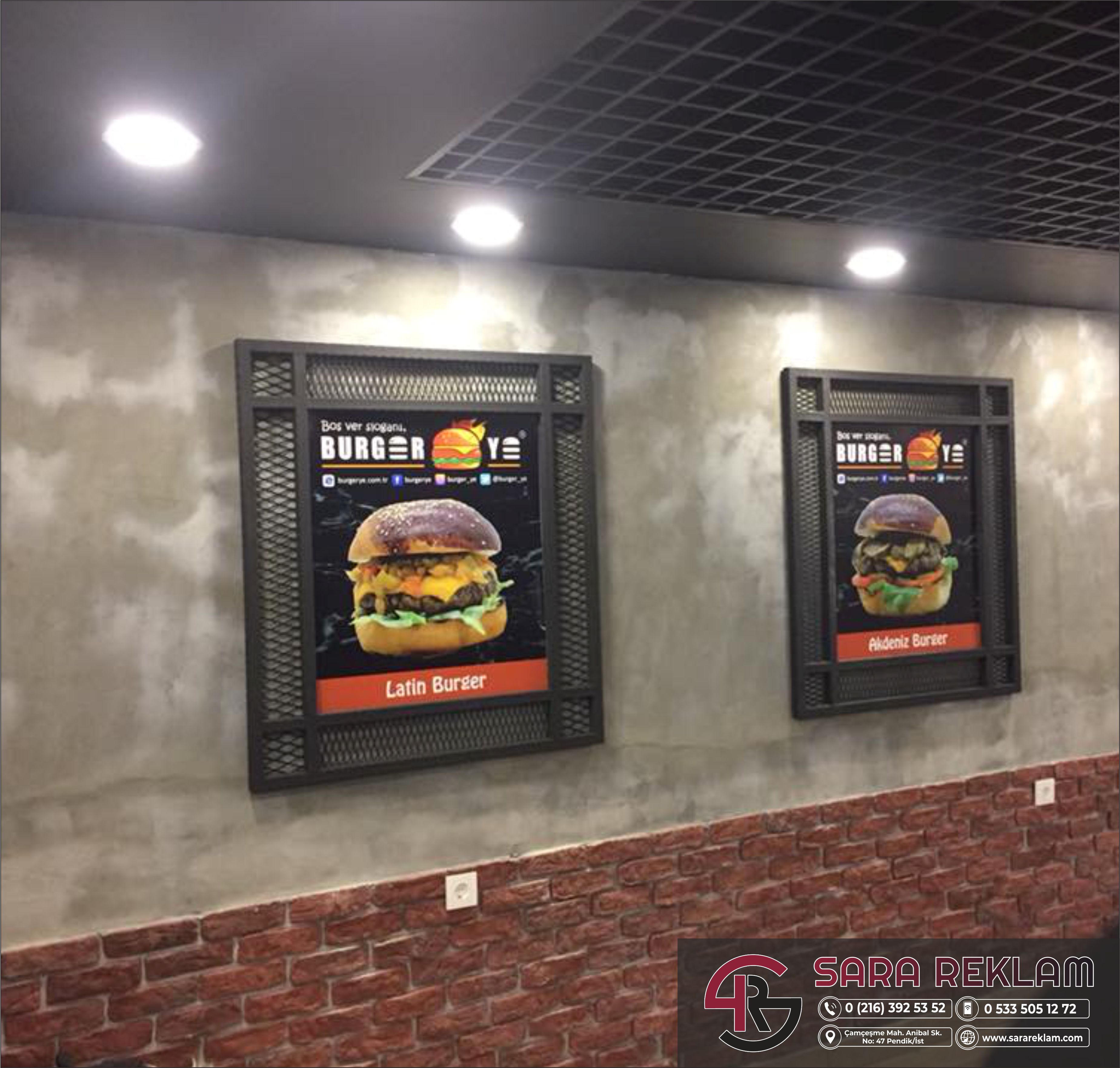  dekoratif tabela çesan demir